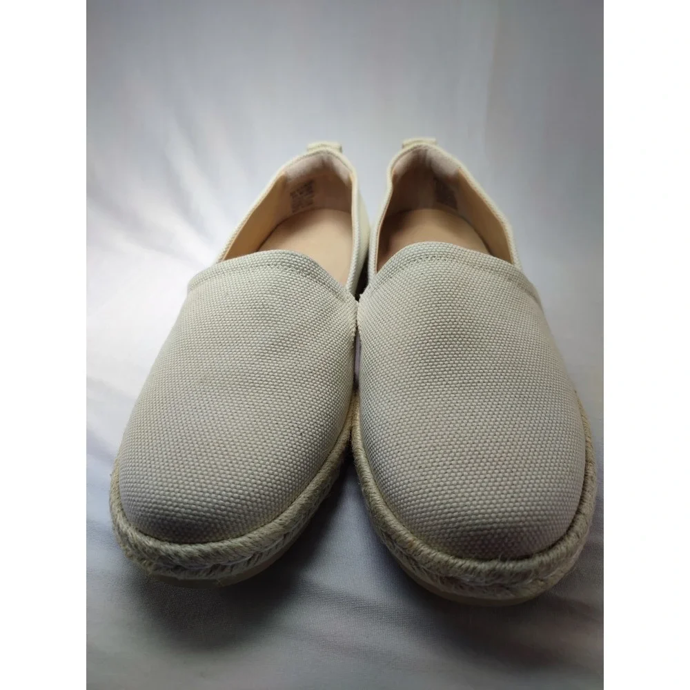 ABEO Isle Slip On Espadrille Natural Canvas Womens Size 10 Flat Loafer